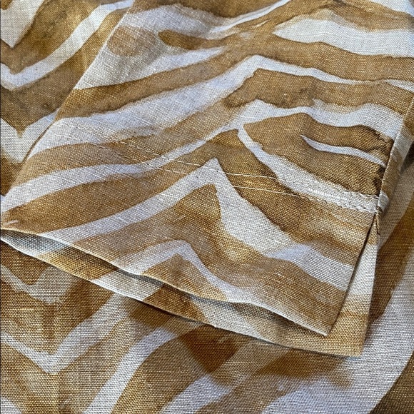 iLinen Classic Button Down Shirt Natural Zebra Size XS - Picture 12 of 12